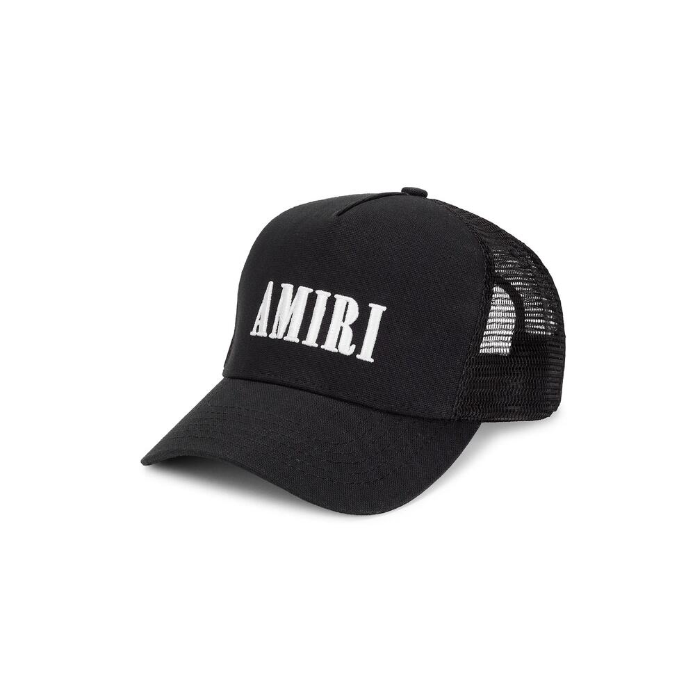 Amiri Core Logo Trucker Hat Black, White, Blue Designer Authentic Unisex EUC